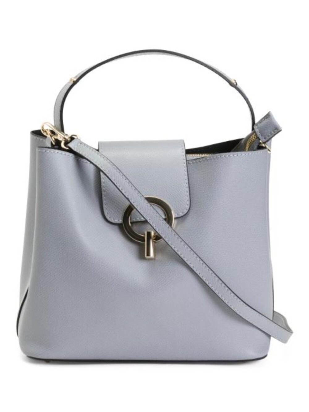 CHEVAL Made In Italy Leather Satchel Round Hardware